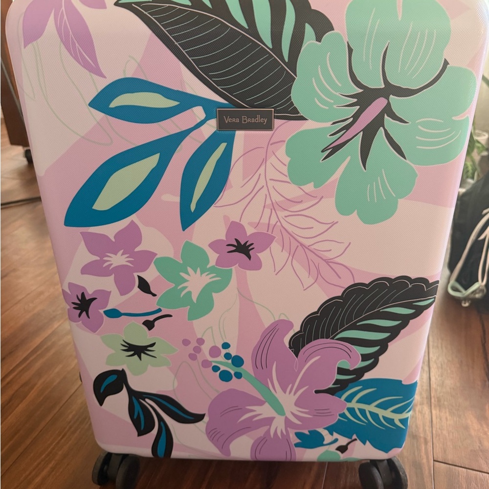 Vera Bradley Pink Floral Hardside Spinner Luggage - Picture 3 of 6